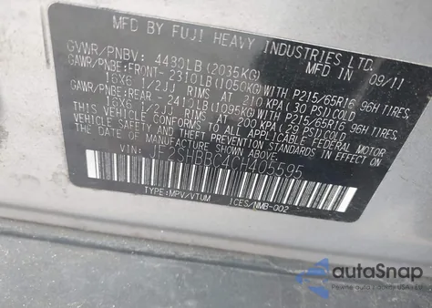 2012 Subaru Forester 2.5X из США, поврежденный, VIN JF2SHBBC4CH405595